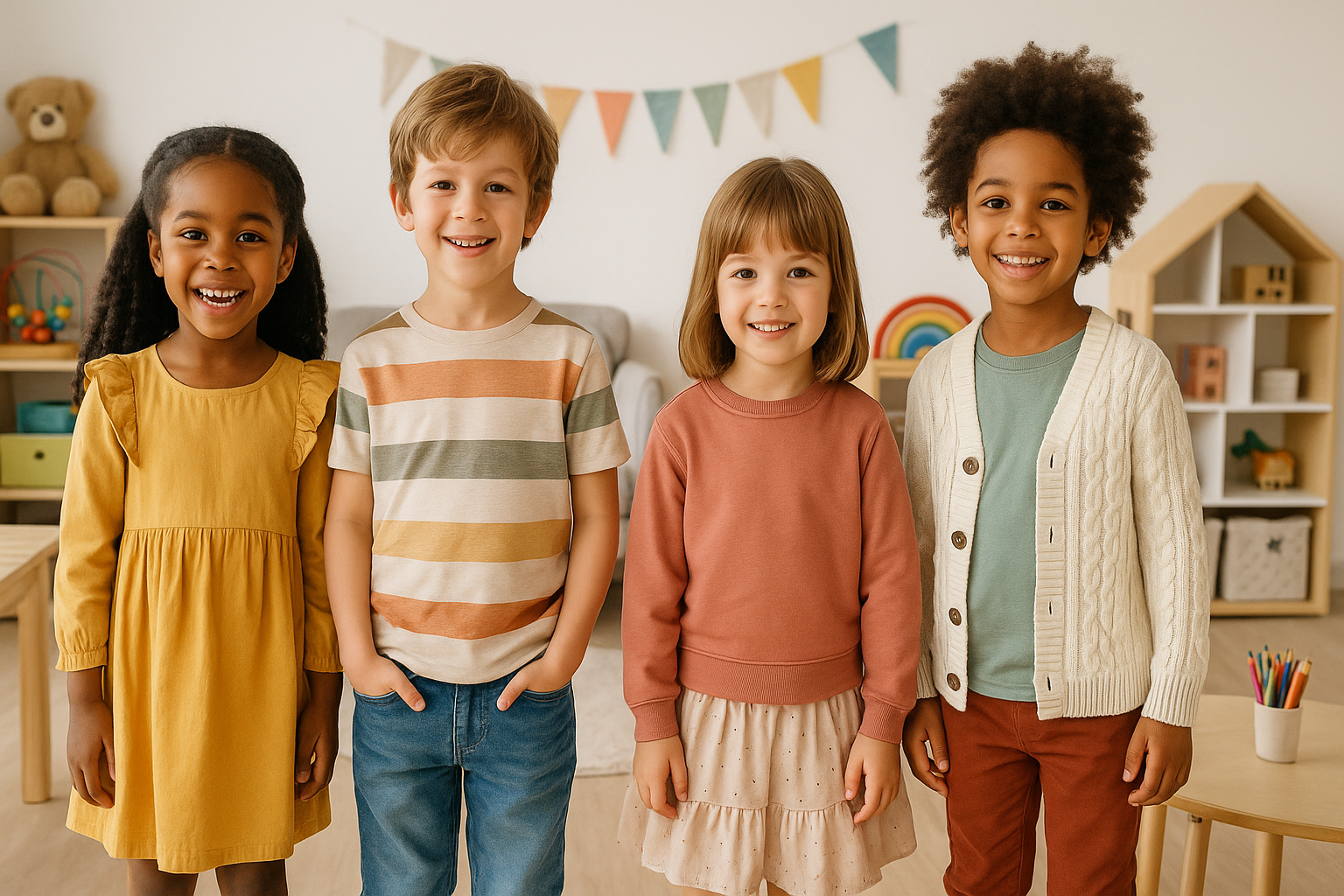 Happy child wearing Makai's Place accessories